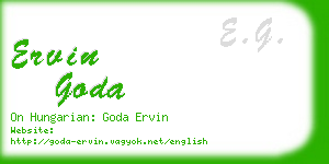 ervin goda business card